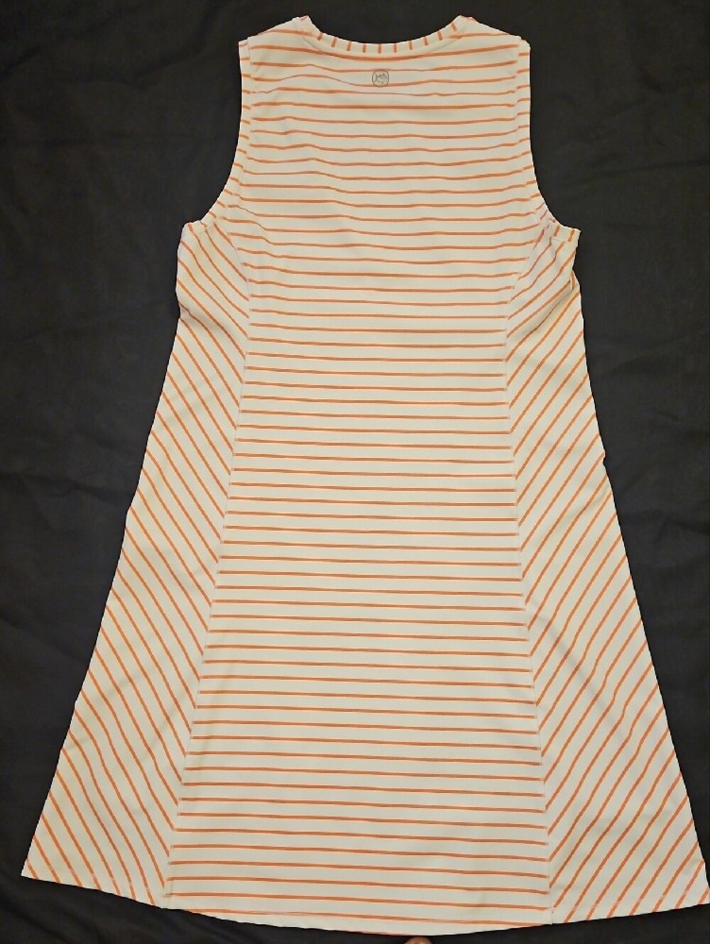 Southern Tide Cream and Orange Striped Sleeveless Midi Dress - Picture 3 of 5